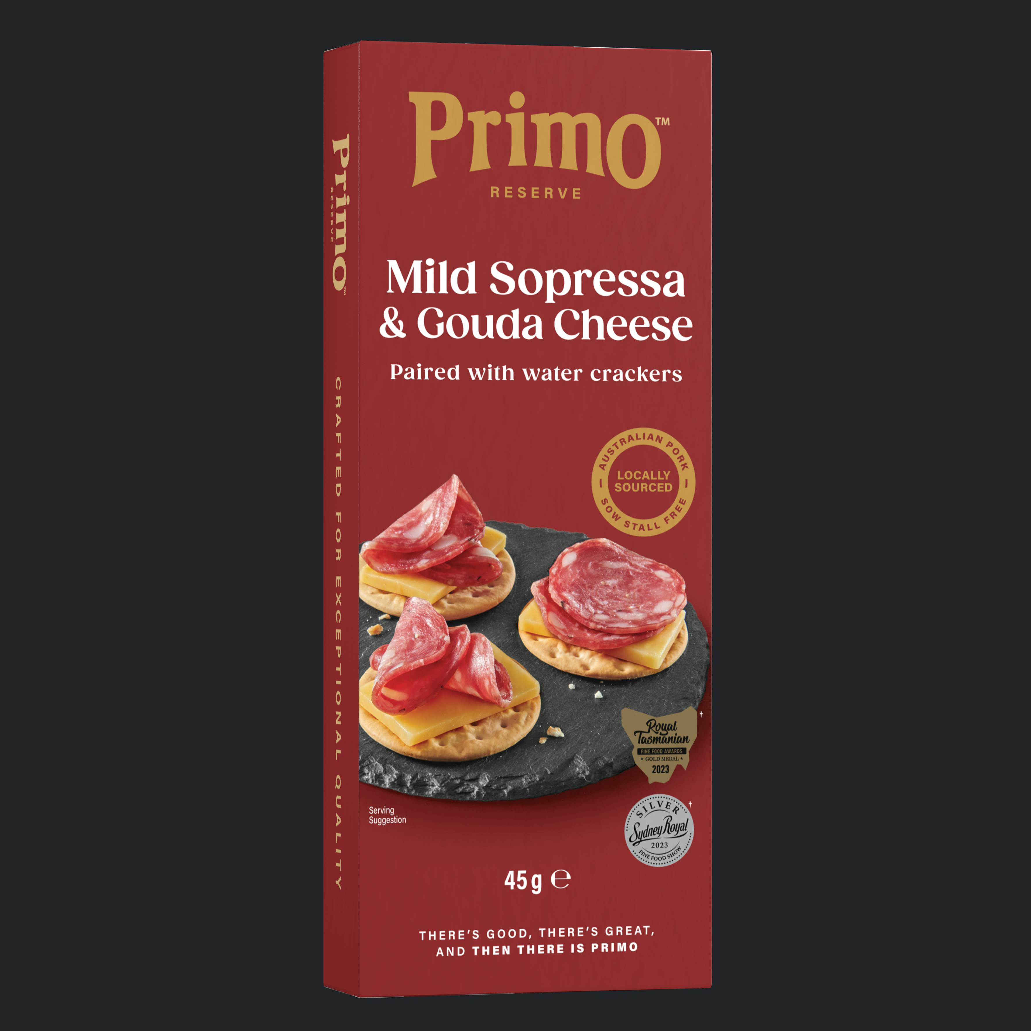 Primo Reserve Mild Sopressa & Gouda With Water Crackers 45g