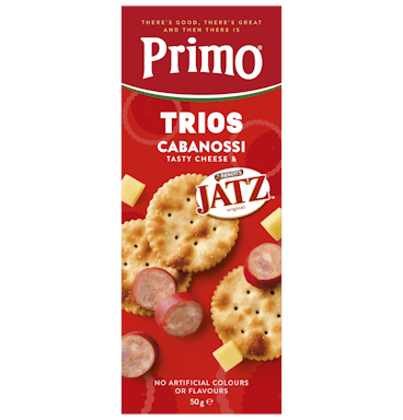 Primo Trios Cheese Cabanossi & Jatz 50g