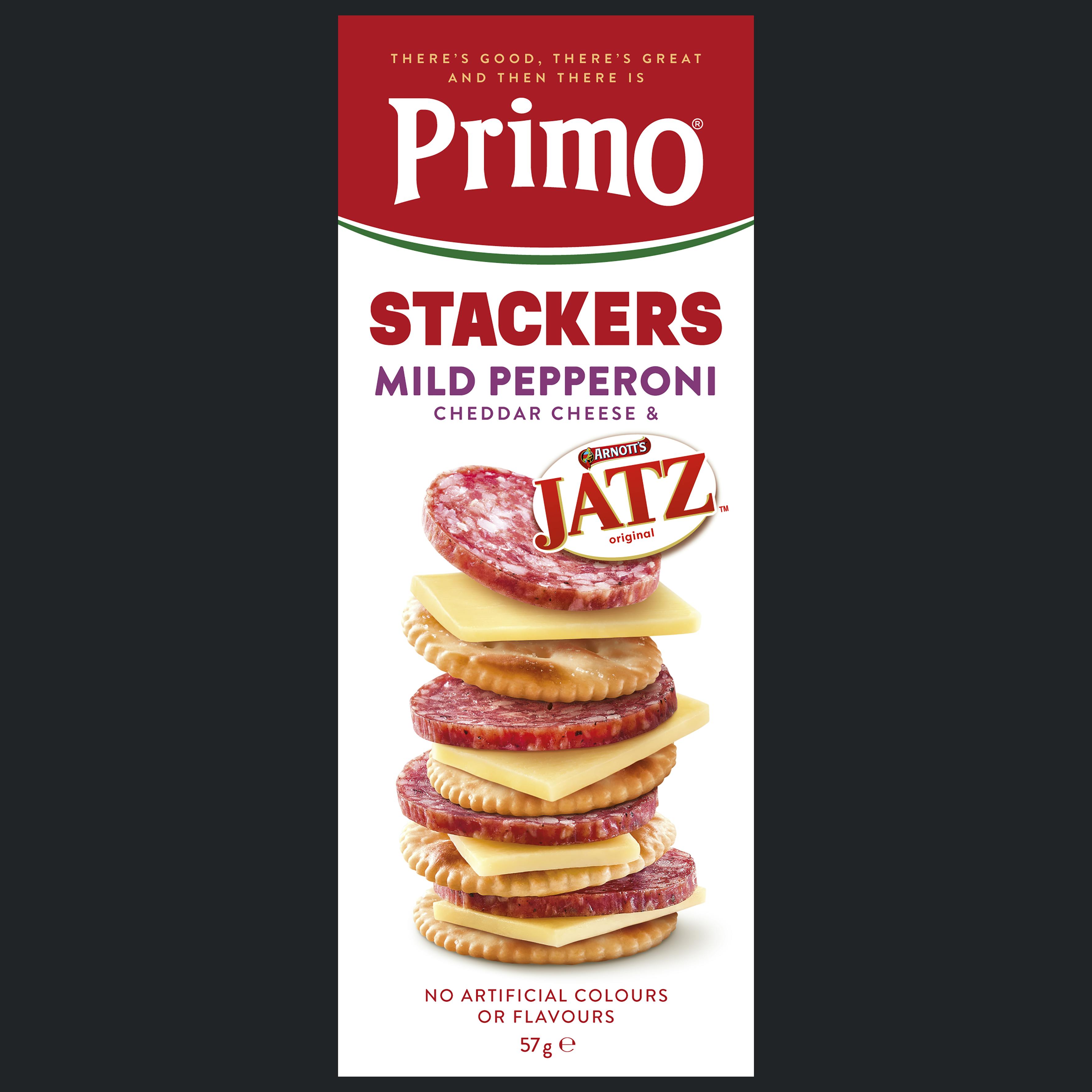 Primo Stackers Mild Pepperoni & Jatz 57g