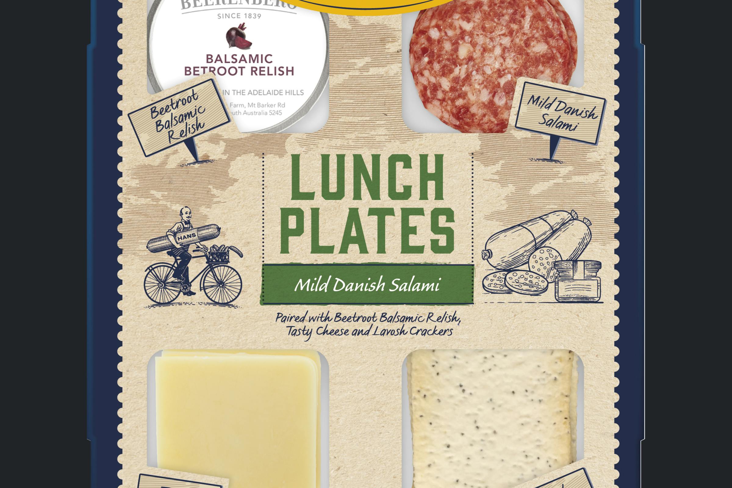 HANS LUNCH PLATE SALAMI & CHEESE 110G